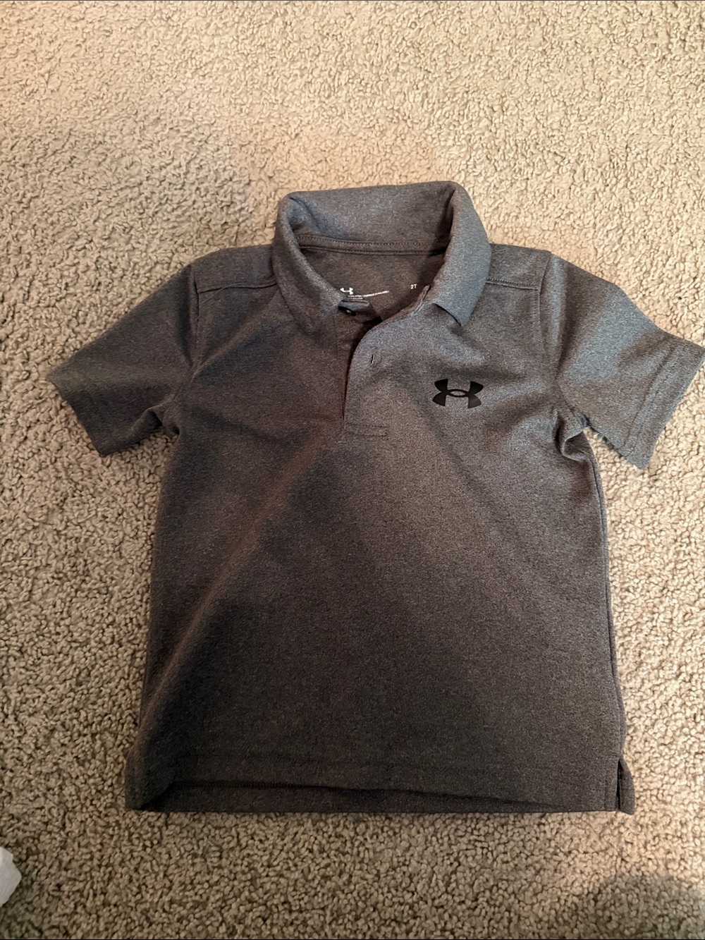 Under Armour Gray Boys' Short Sleeve Polo with Logo